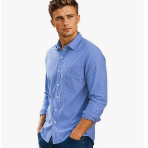 men's cotton slim fit textured fabric soft hand feel full sleeve casual shirt