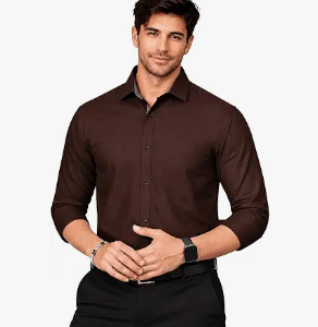 men's cotton slim fit textured fabric soft hand feel full sleeve casual shirt